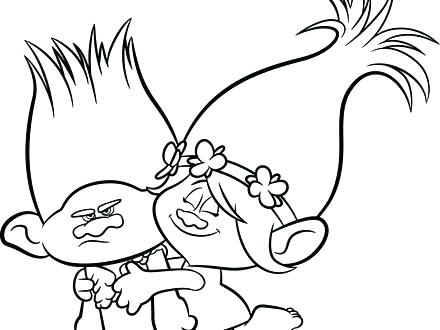 440x330 Trolls Printable Coloring Pages Together With Trolls Coloring Page