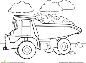 301x219 Dump Truck Coloring Pages