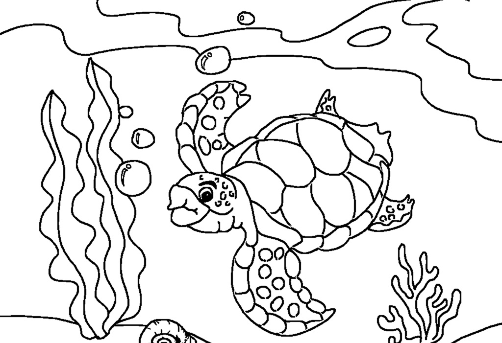 1024x701 Free Printable Sea Turtle Coloring Pages