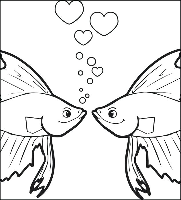 632x700 Valentine Day Color Pages