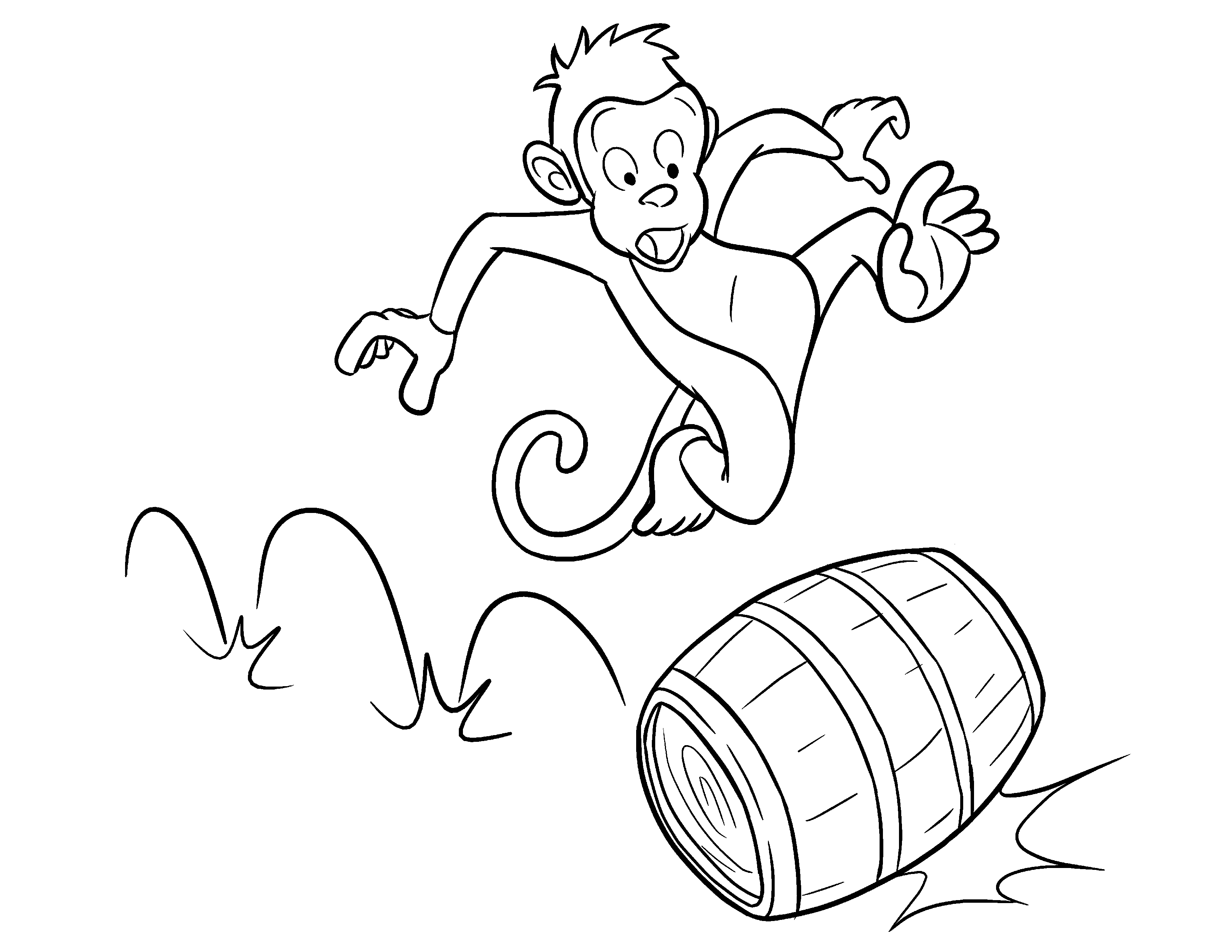 3300x2550 Free Printable Monkey Coloring Pages For Kids Collection