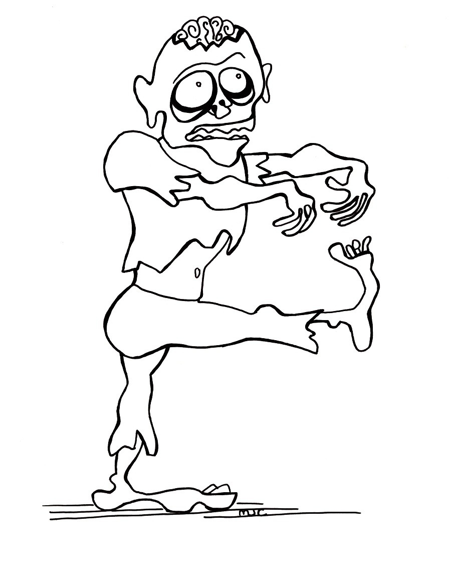 900x1164 Fresh Cartoon Zombie Coloring Pages Collection Printable