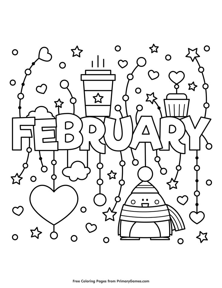 735x951 Winter Coloring Pages Ebook February Fichas Preescolar