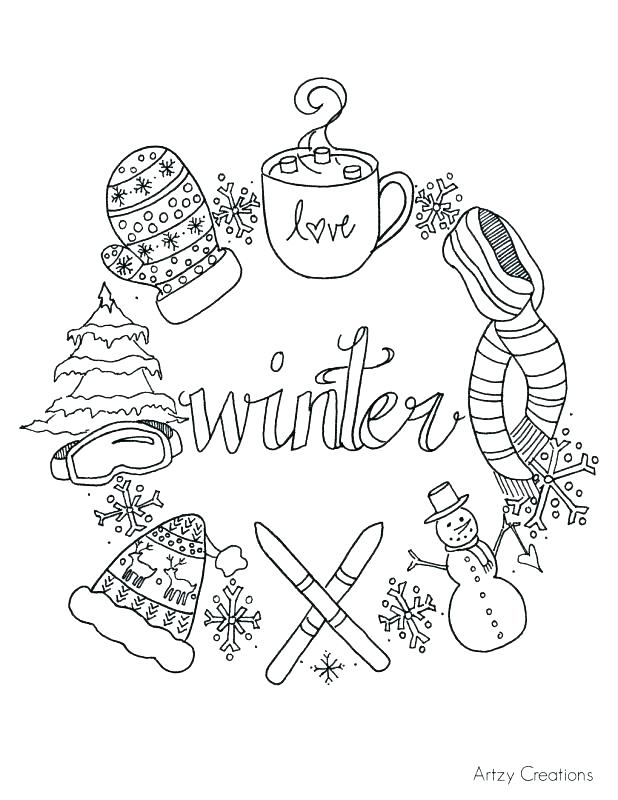 618x800 Winter Themed Coloring Pages Free Printable Winter Themed Coloring