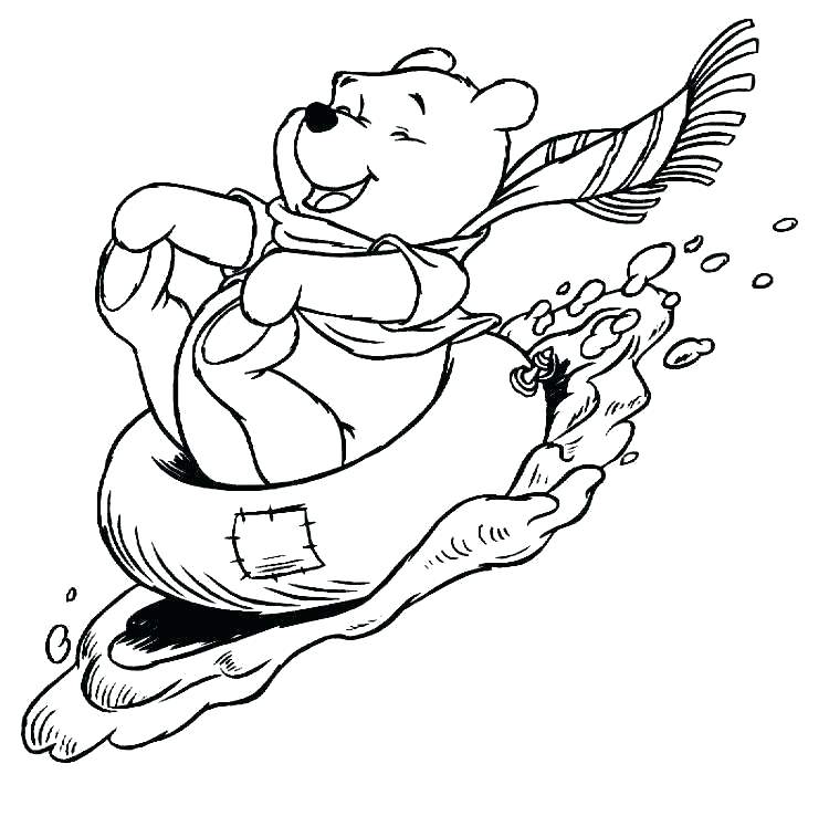 750x738 Winter Scene Coloring Pages