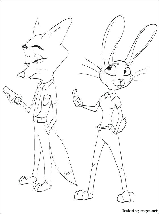 560x750 Zootopia Coloring Pages Printable Coloring Book Zootopia Coloring