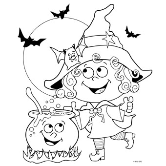 340x340 Printable Coloring Pages Halloween