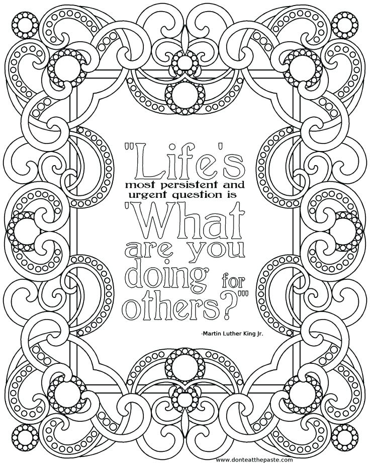 736x920 Printable Quote Coloring Pages For Adults