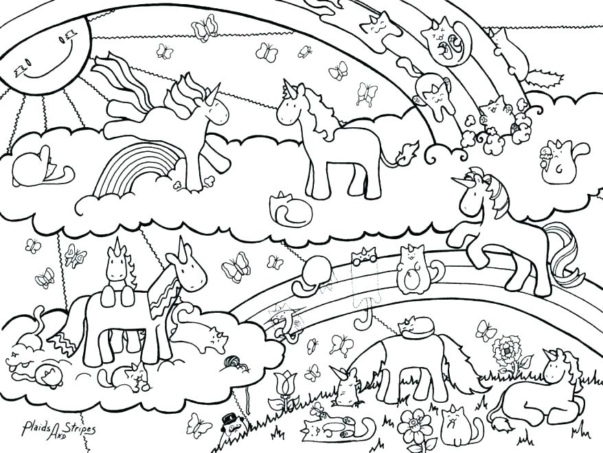 878x659 Rainbows Coloring Pages Rainbow Coloring Pages Rainbow Coloring