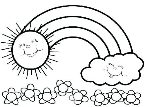 500x369 Sun Printable Template Printable Coloring Rainbow Coloring Pages