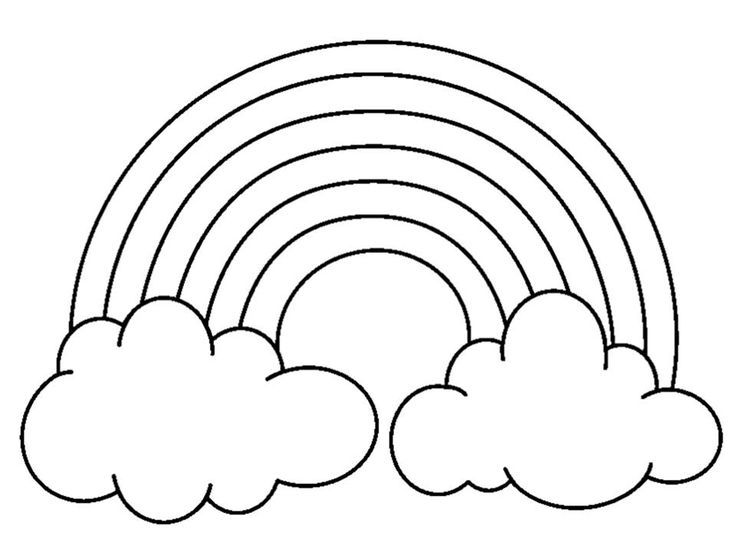 736x552 Rainbow Coloring Page Preschool Rainbow Coloring Pages With Color