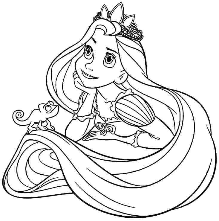 733x739 Tangled Coloring Pages Entertaining Tangled Coloring Pages Free