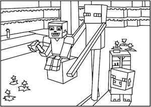 300x213 A Printable Roblox Minecraft Enderman Coloring Page. Minecraft