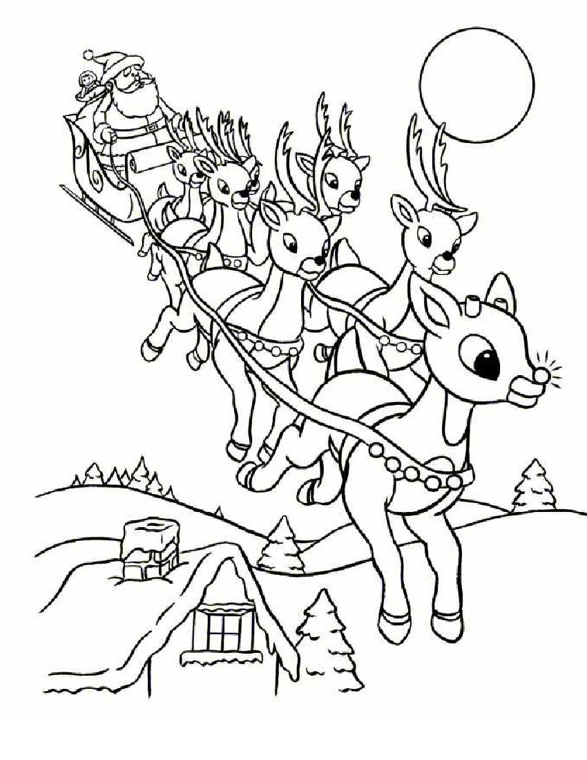 850x1100 Online Rudolph And Other Reindeer Printables And Coloring Pages