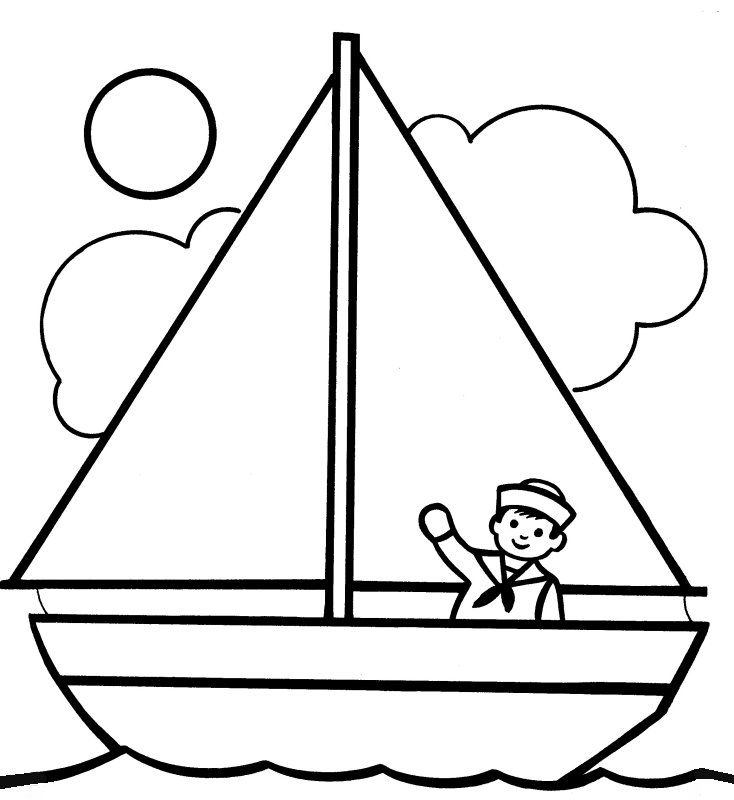 734x800 Free Printable Boat Coloring Pages For Kids Boating, Embroidery
