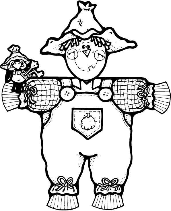 596x734 Halloween Scarecrow Coloring Pages Best 25 Scarecrow Coloring