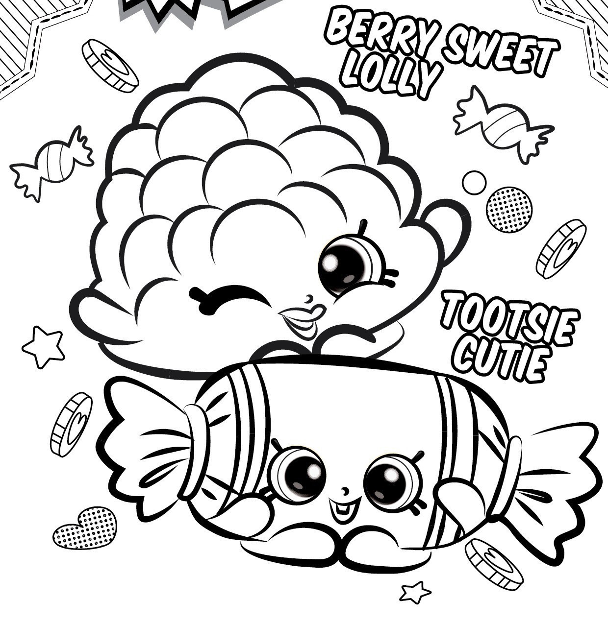 1240x1274 Cute Shopkins Coloring Page