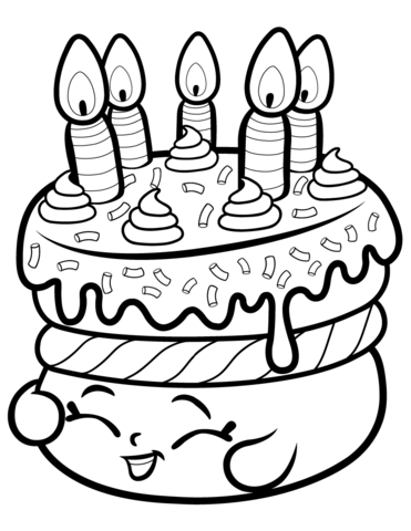 371x480 Shopkins Coloring Pages For Free Cake Wishes Shopkin Coloring Page