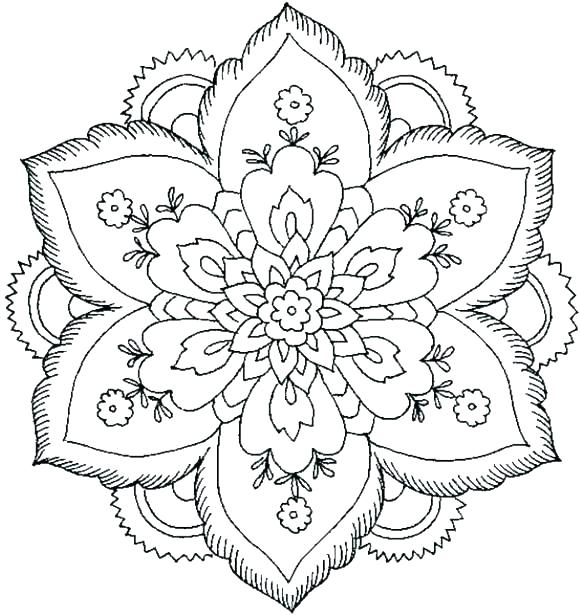 580x615 Mandala Coloring Pages Printable Free