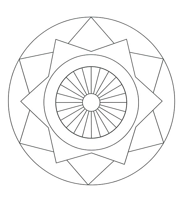 600x632 Easy Free Simple Mandala Coloring Pages Free Simple Mandala Free