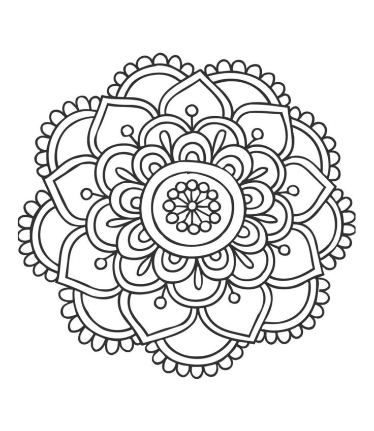 Free Simple Mandala Coloring Pages