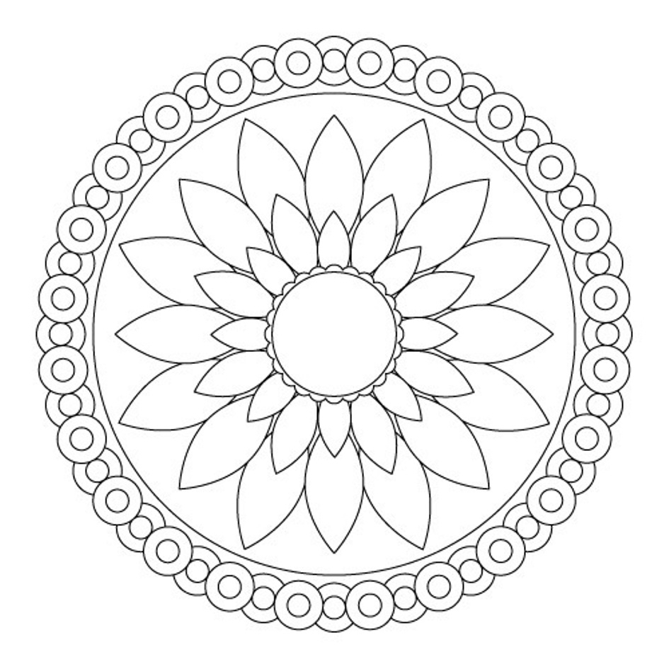 945x945 Mandala Coloring Pages Kids Free Simple Mandala Coloring Pages