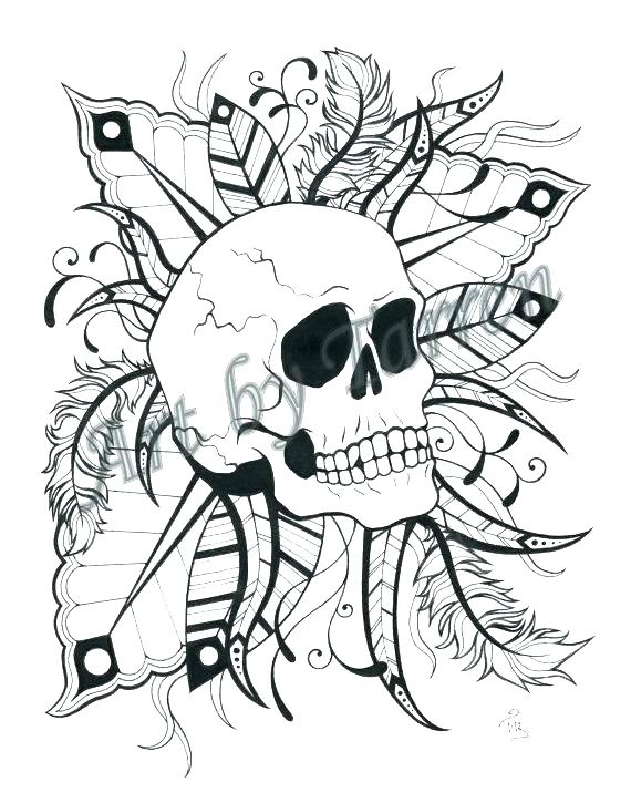 570x725 Sugar Skull Coloring Pages Skull Coloring Pictures Awesome Free