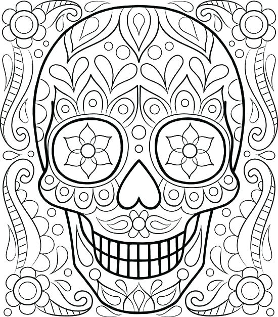550x627 Sugar Skull Coloring Pages Skull Coloring Book Skull Coloring Book