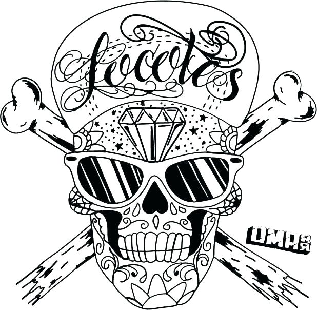 618x604 Sugar Skull Free Coloring Pages Gallery Skull Coloring Sheets