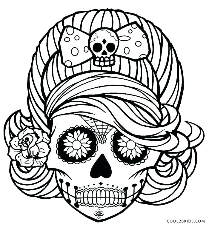 700x761 Sugar Skulls Coloring Pages Icontent