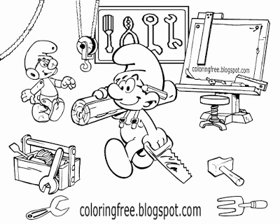 Free Smurf Coloring Pages
