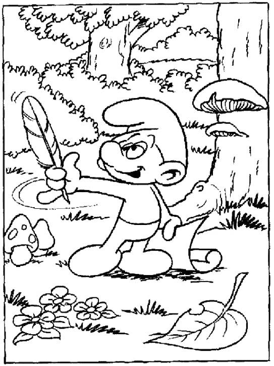 543x724 Printable Clumsy The Smurf Coloring Pages