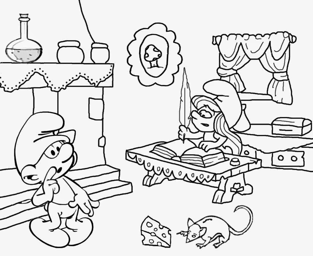 1100x900 Smurfs Coloring Pages Gallery
