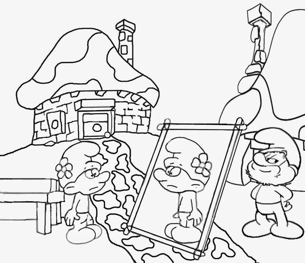 1000x860 Lets Coloring Book Smurfs Coloring Books For Teenagers Smurf Free