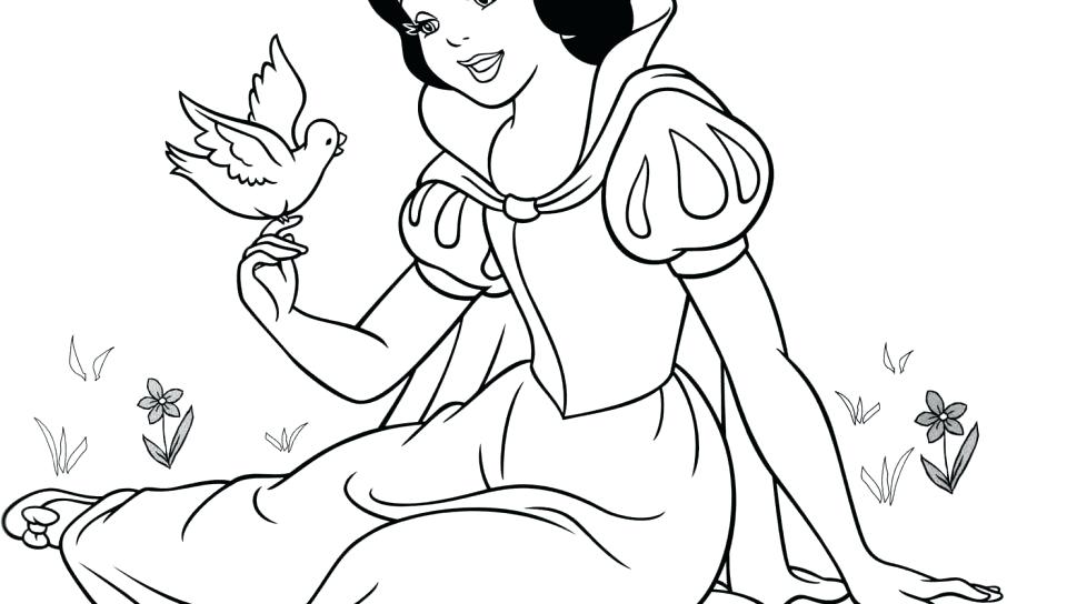 960x544 Snow White Coloring Sheet 7 Dwarfs Black And White To Color
