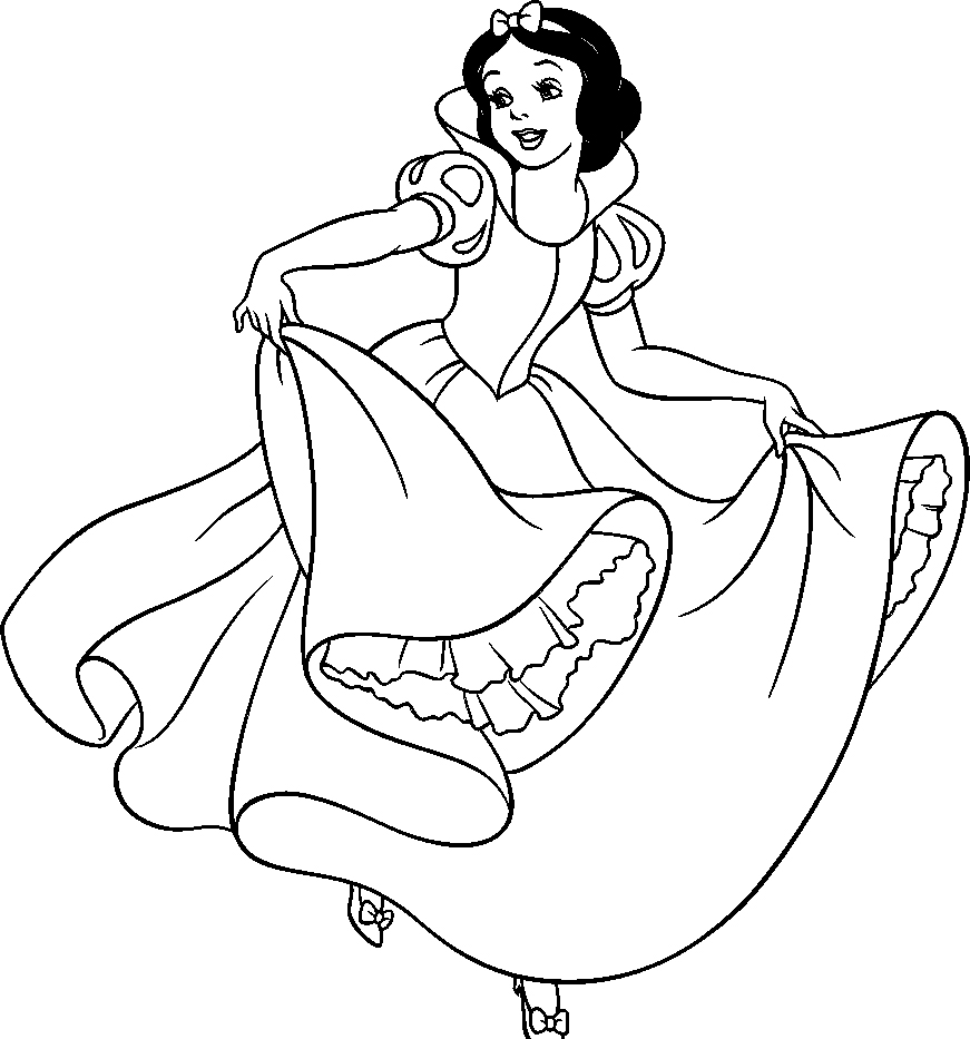 871x933 Snow White Coloring Pages Free Timykids