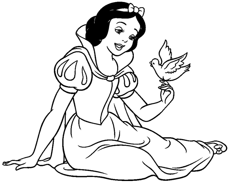 836x641 Snow White Coloring Pages Free To Print Top 20 Free Printable Snow