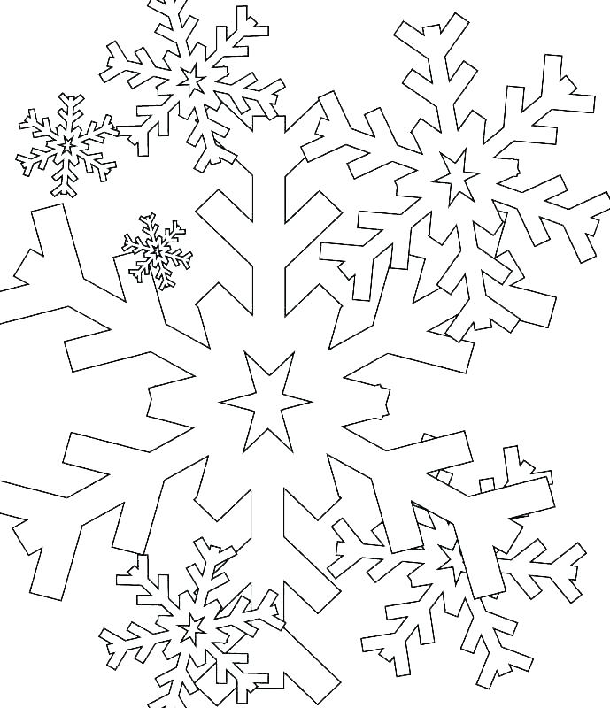 689x800 Snow Flake Coloring Pages