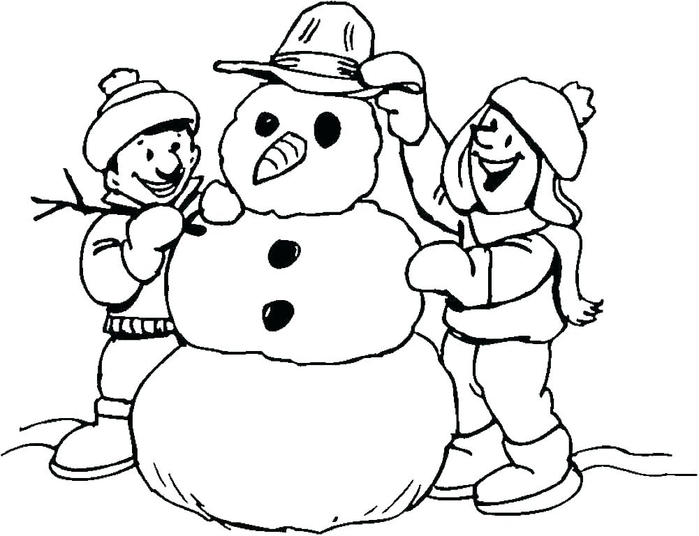 1001x768 Coloring Pages Of Snowmen