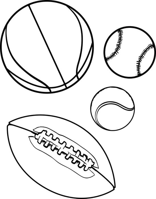 548x700 Sports Coloring Page Free Printable Sports Balls Coloring Page