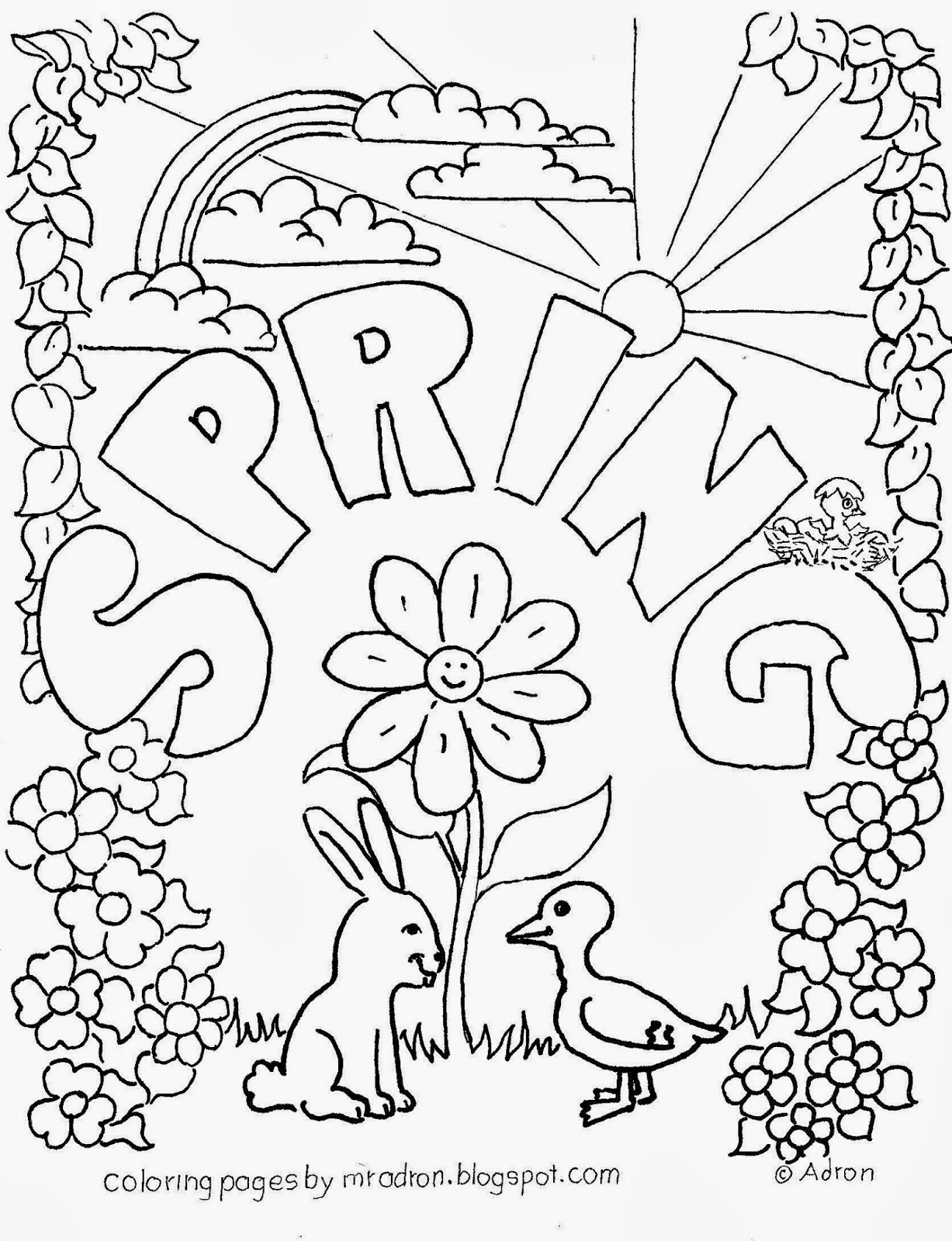 1227x1600 Security Springtime Pictures To Color Better S