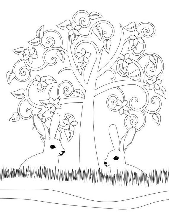 Free Spring Coloring Pages For Adults