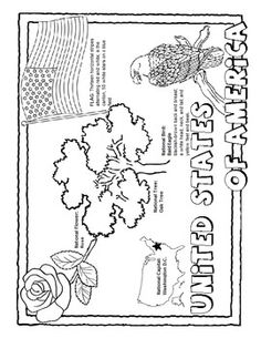 236x305 Us Map Colouring Page + Landmarks Coloring Pages And Links To More