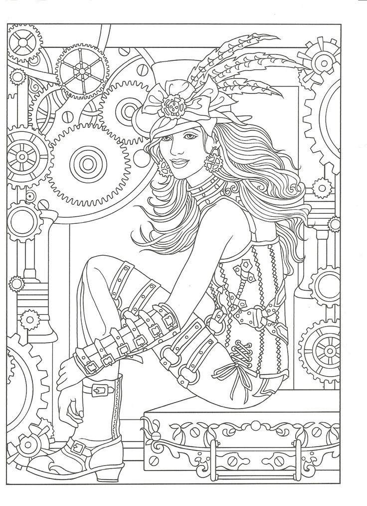 Free Steampunk Coloring Pages