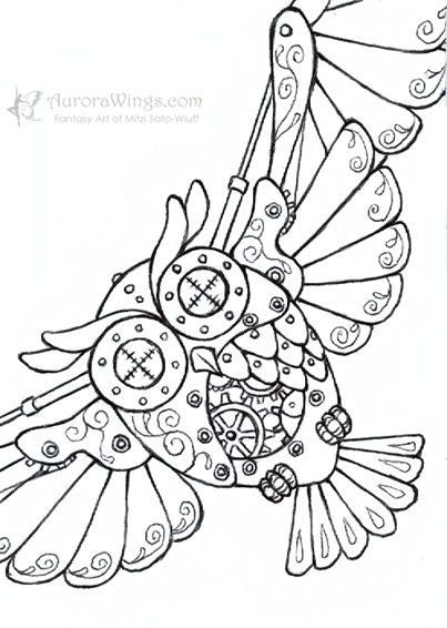 403x566 Free Coloring Pages Of Grandpa With Pipe Steampunk