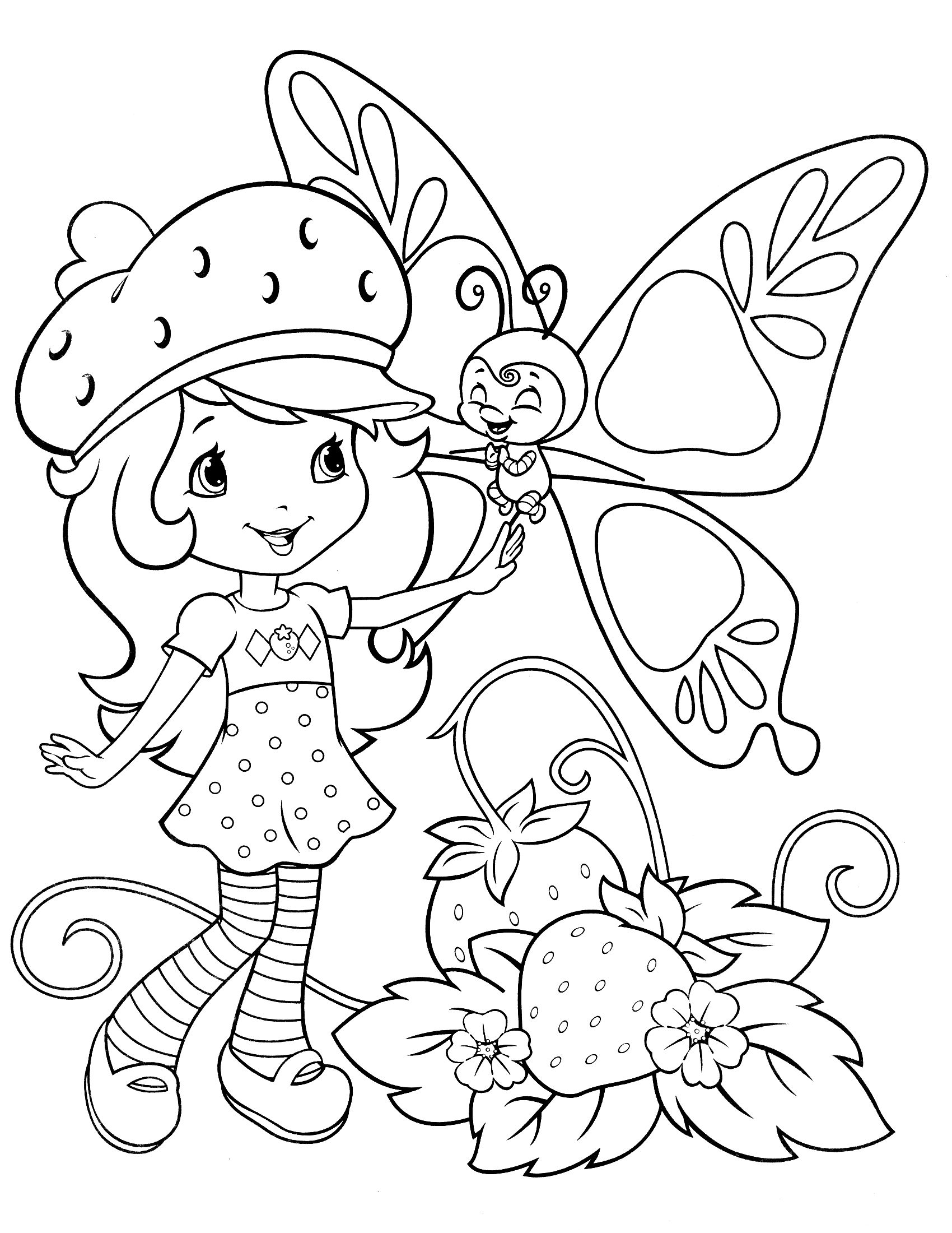 1700x2200 Top 20 Free Printable Strawberry Shortcake Coloring Pages