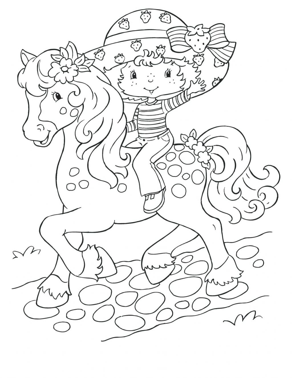 1024x1325 Coloring Pages ~ Strawberry Shortcake Coloring Pages Page On Horse