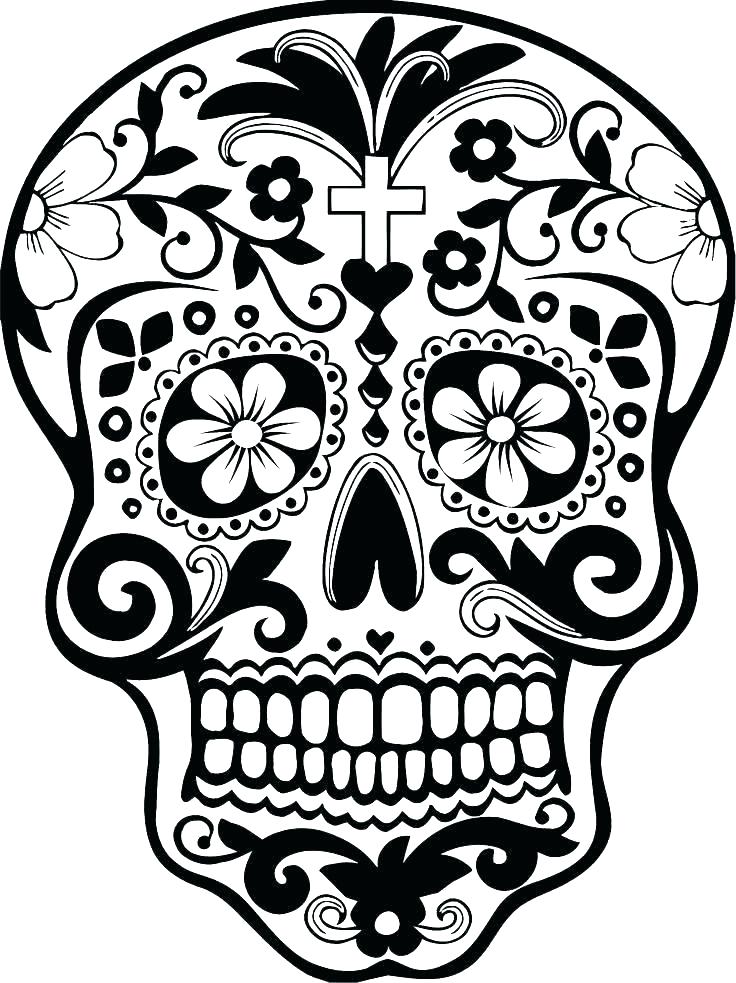 736x983 Free Printable Sugar Skull Coloring Pages Free Coloring Pages