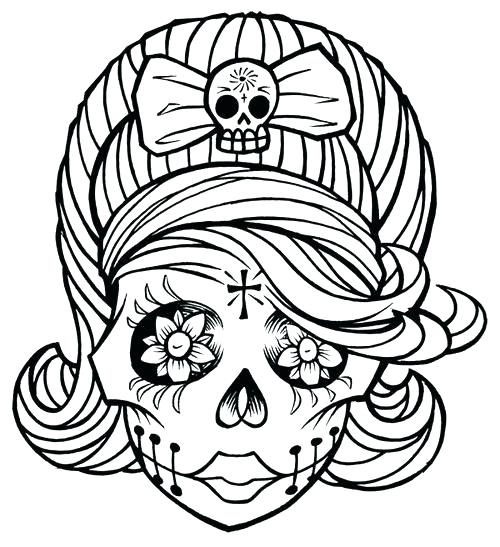 500x547 Sugar Skull Coloring Pages Free Coloring Pages Sugar Skulls