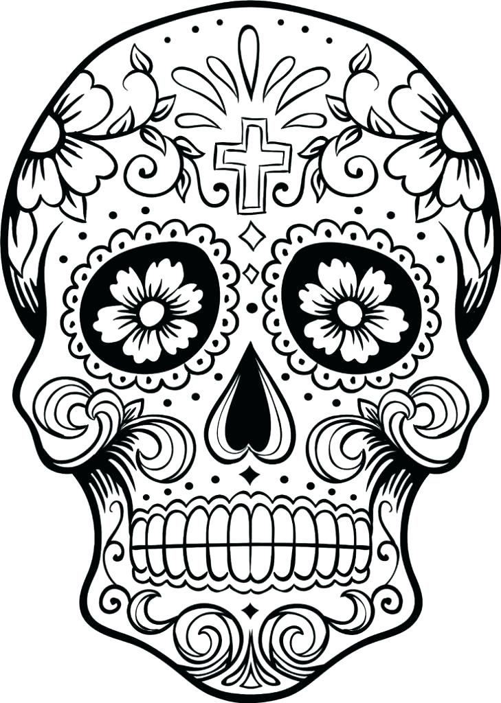 729x1024 Coloring. Free Sugar Skull Coloring Pages Trend Free Sugar Skull